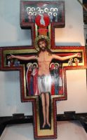 Nr.42.Krzyż  Św. Franciszka-wym.60-45-2,5cm